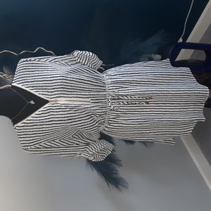 Stripe black and white dress